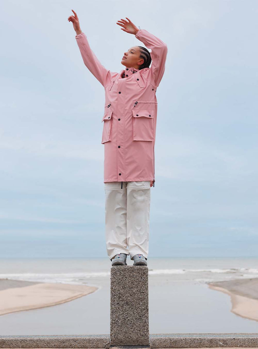 Imperméable 'The Original' Burned Pink en plastique recyclé – YCCA