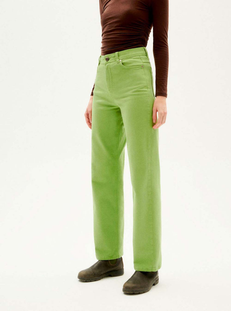 Pantalon vert pomme femme new arrivals
